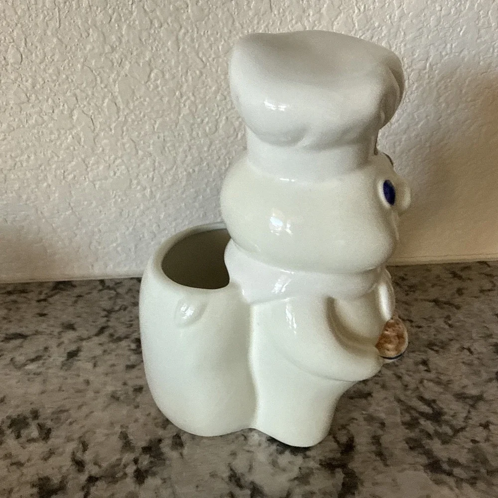 Vintage 1997 Pillsbury Doughboy Ceramic Set Holder,  Napkin Holder  *READ*